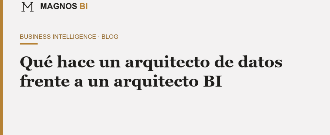 Qué hace un arquitecto de datos y en qué se diferencia de un arquitecto BI
