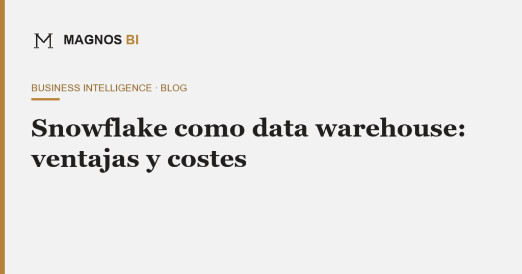 Portada del artículo sobre snowflake data warehouse — Magnos BI